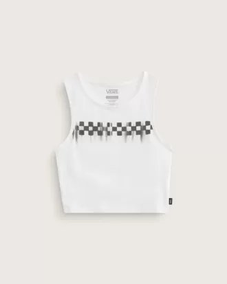 Schackbräde monterad Crop Linne Schackbräde monterad Crop Linne