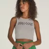 Schackbräde monterad Crop Linne Schackbräde monterad Crop Linne