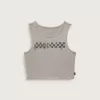 Schackbräde monterad Crop Linne Schackbräde monterad Crop Linne