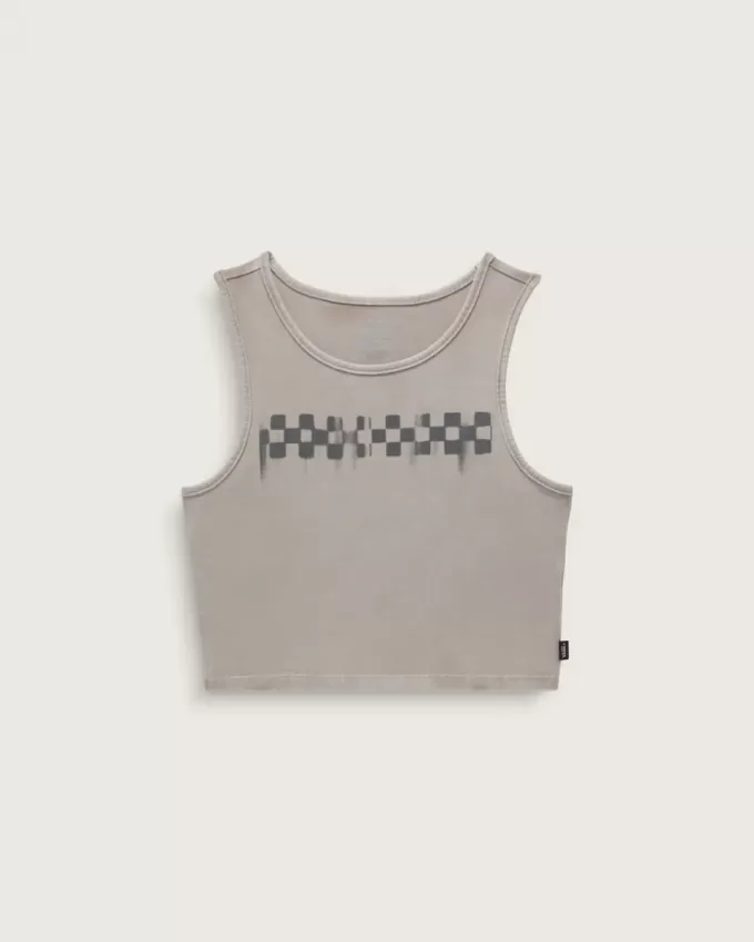 Schackbräde monterad Crop Linne Schackbräde monterad Crop Linne