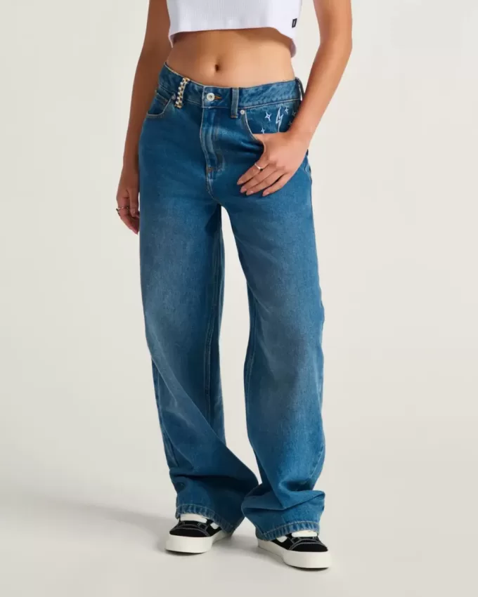 Sirelle broderade jeansbyxor Sirelle broderade jeansbyxor