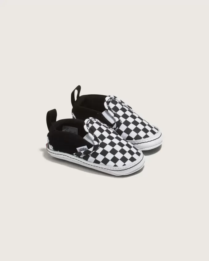 Spädbarn Slip-On V schackbräde Spjälsäng Sko Spädbarn Slip-On V schackbräde Spjälsäng Sko