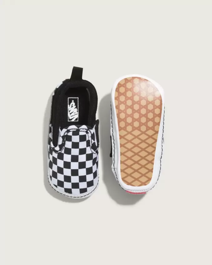 Spädbarn Slip-On V schackbräde Spjälsäng Sko Spädbarn Slip-On V schackbräde Spjälsäng Sko